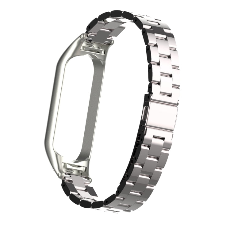 Double Spring Solid Three Stainless Steel Solid Color Strap, For Xiaomi Mi Band 5