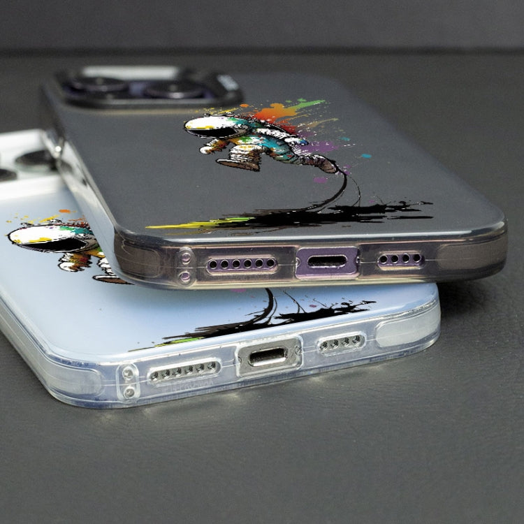 Color Ink Frosted PC+TPU Phone Case, For iPhone 15 Pro Max