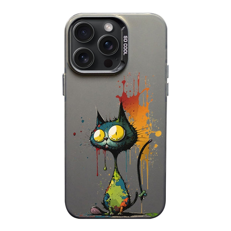 Color Ink Frosted PC+TPU Phone Case, For iPhone 15 Pro Max