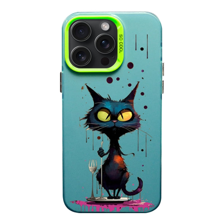 Color Ink Frosted PC+TPU Phone Case, For iPhone 15 Pro