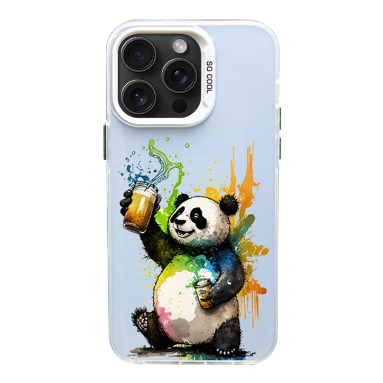 Color Ink Frosted PC+TPU Phone Case, For iPhone 15 Pro