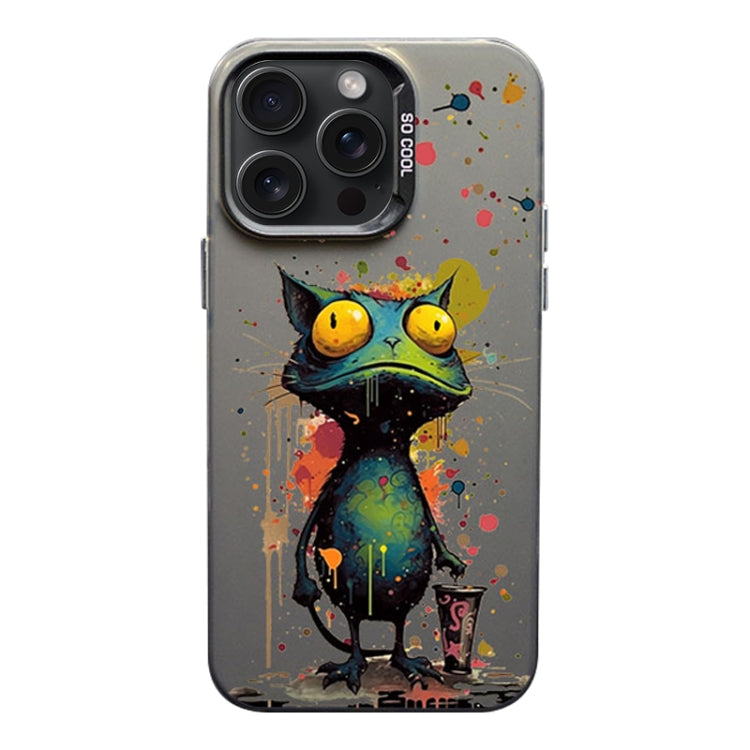 Color Ink Frosted PC+TPU Phone Case, For iPhone 15 Pro