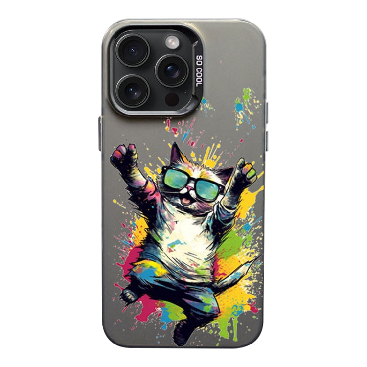 Color Ink Frosted PC+TPU Phone Case, For iPhone 15 Pro