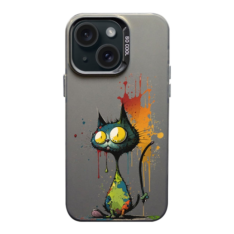 Color Ink Frosted PC+TPU Phone Case, For iPhone 15 Plus
