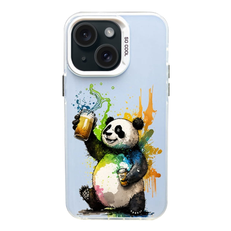 Color Ink Frosted PC+TPU Phone Case, For iPhone 15 Plus