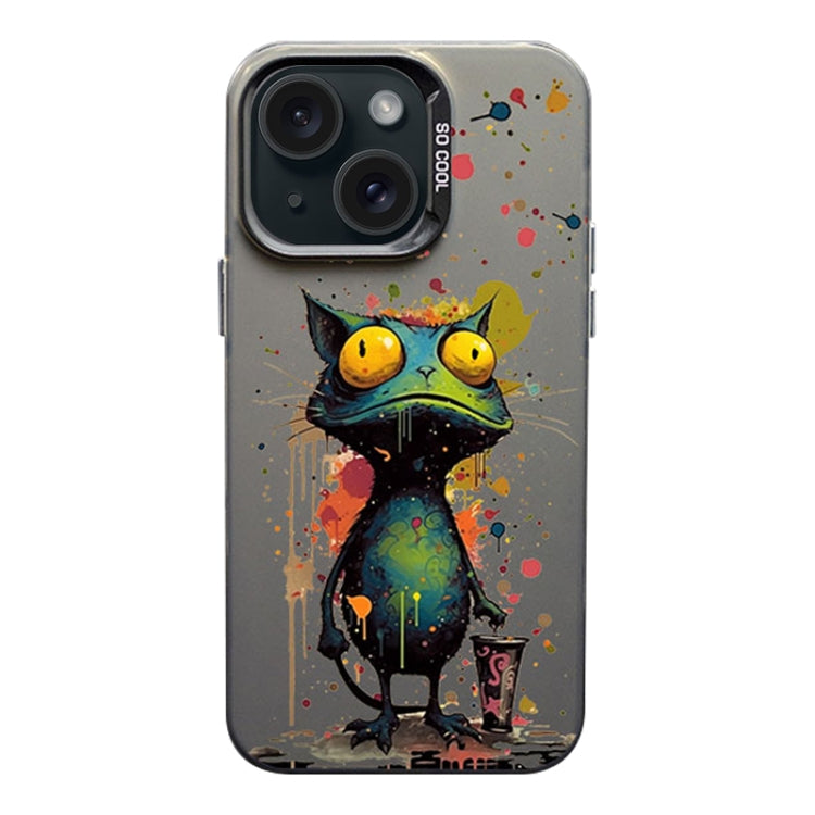 Color Ink Frosted PC+TPU Phone Case, For iPhone 15 Plus