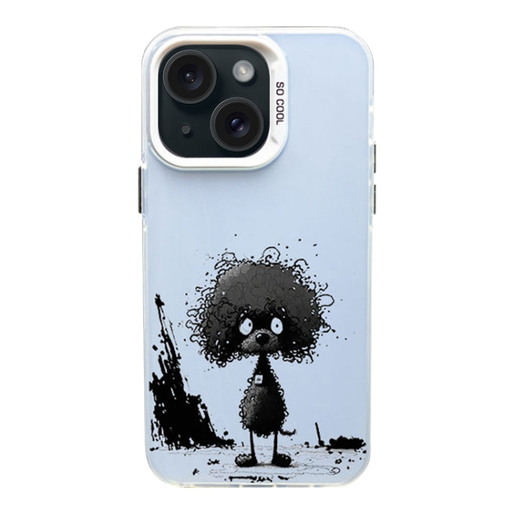 Color Ink Frosted PC+TPU Phone Case, For iPhone 15 Plus