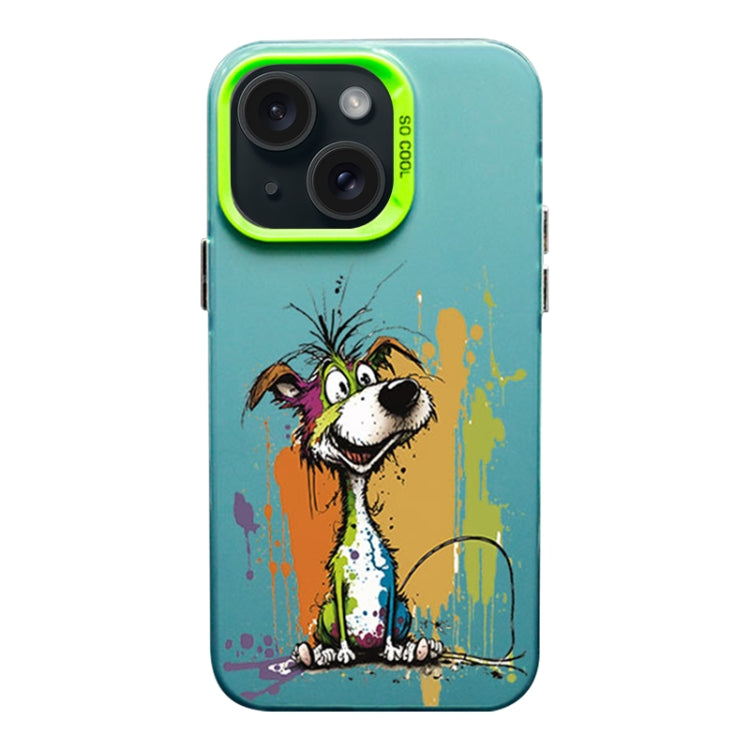 Color Ink Frosted PC+TPU Phone Case, For iPhone 15