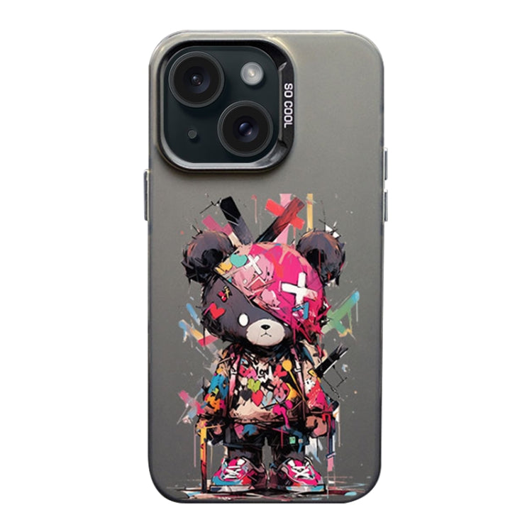 Color Ink Frosted PC+TPU Phone Case, For iPhone 15