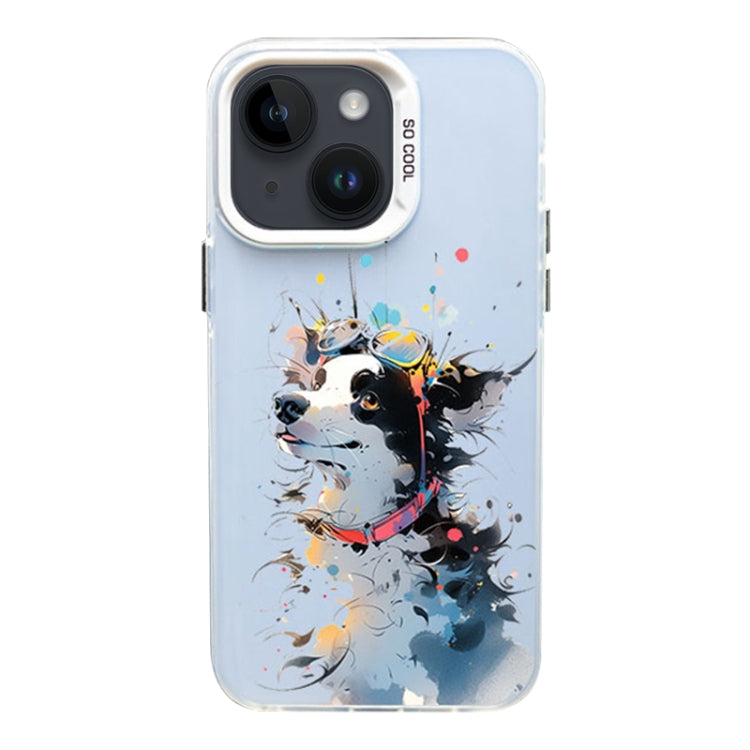 Color Ink Frosted PC+TPU Phone Case, For iPhone 14 Plus