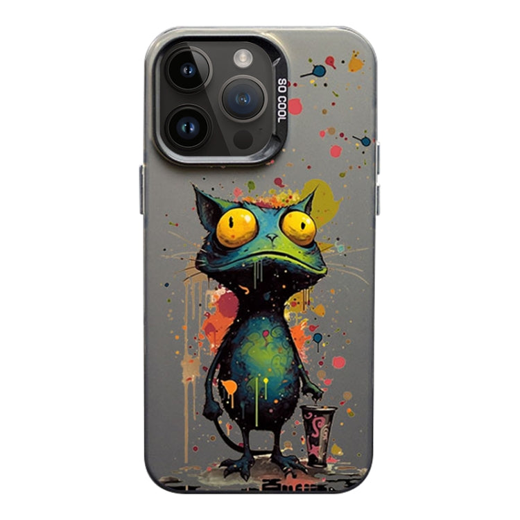 Color Ink Frosted PC+TPU Phone Case, For iPhone 14 Pro