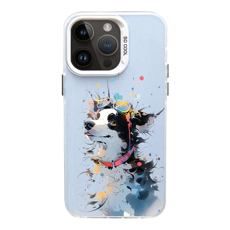 Color Ink Frosted PC+TPU Phone Case, For iPhone 14 Pro