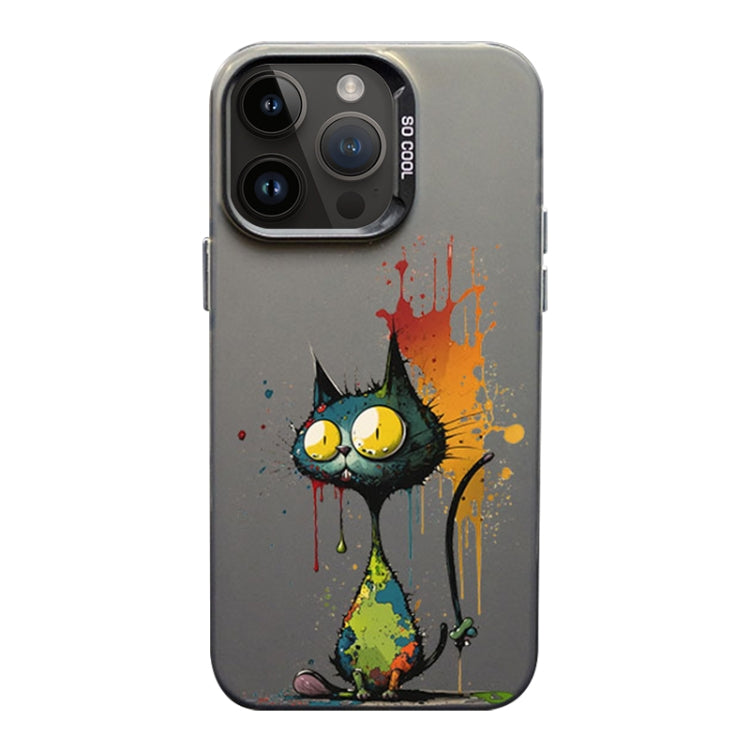 Color Ink Frosted PC+TPU Phone Case, For iPhone 14 Pro Max