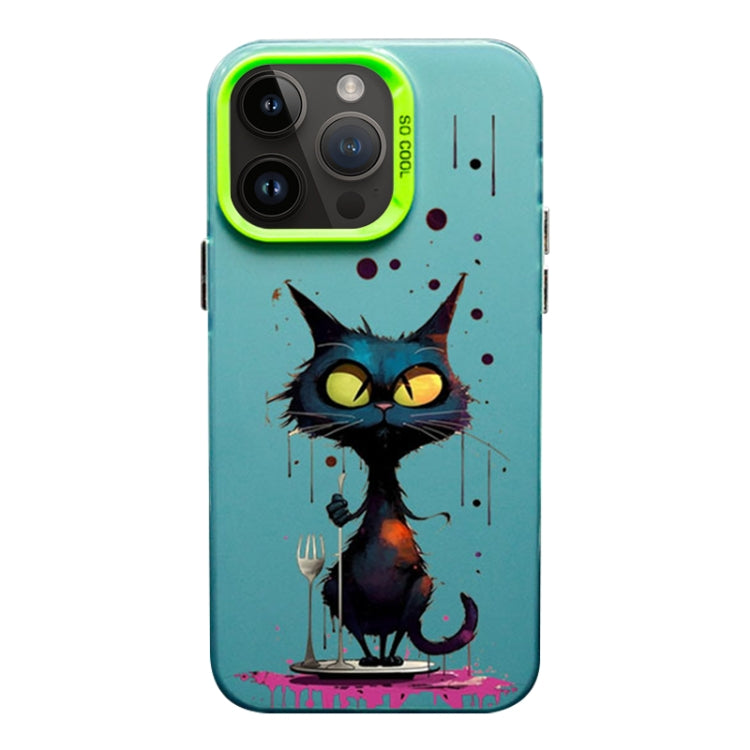 Color Ink Frosted PC+TPU Phone Case, For iPhone 14 Pro Max