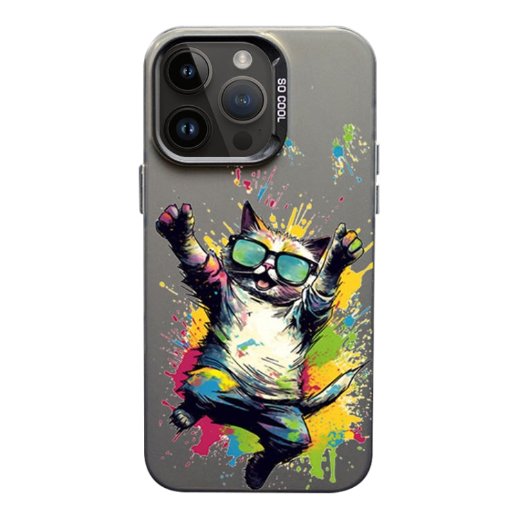Color Ink Frosted PC+TPU Phone Case, For iPhone 14 Pro Max