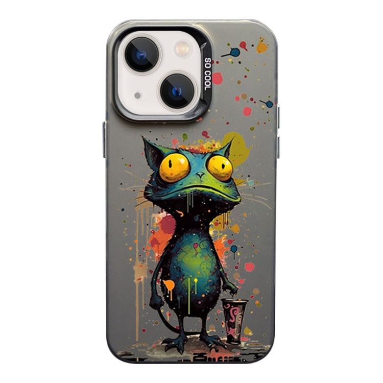 Color Ink Frosted PC+TPU Phone Case, For iPhone 13