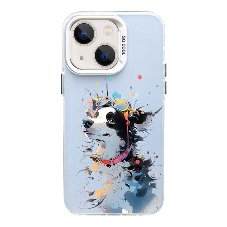 Color Ink Frosted PC+TPU Phone Case, For iPhone 13