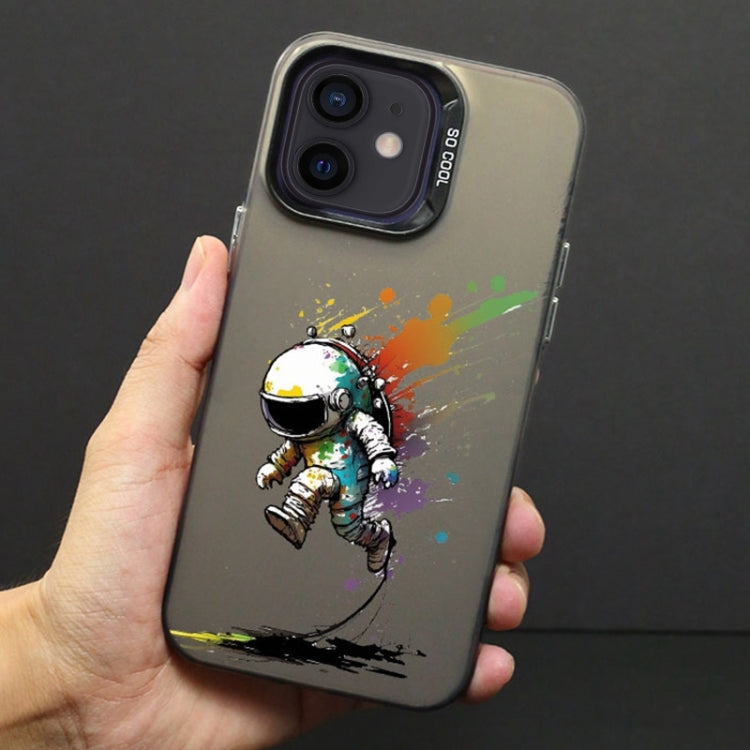 Color Ink Frosted PC+TPU Phone Case, For iPhone 12
