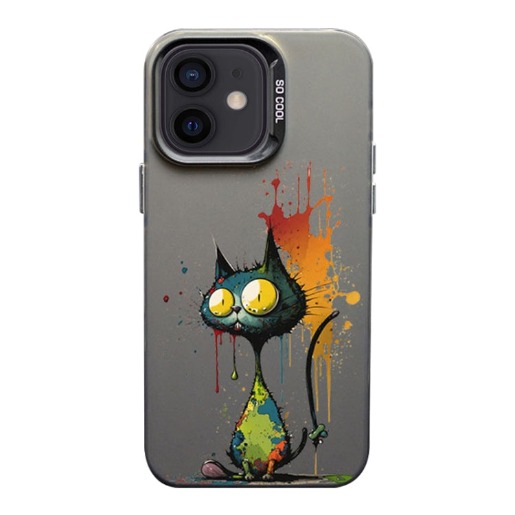 Color Ink Frosted PC+TPU Phone Case, For iPhone 12