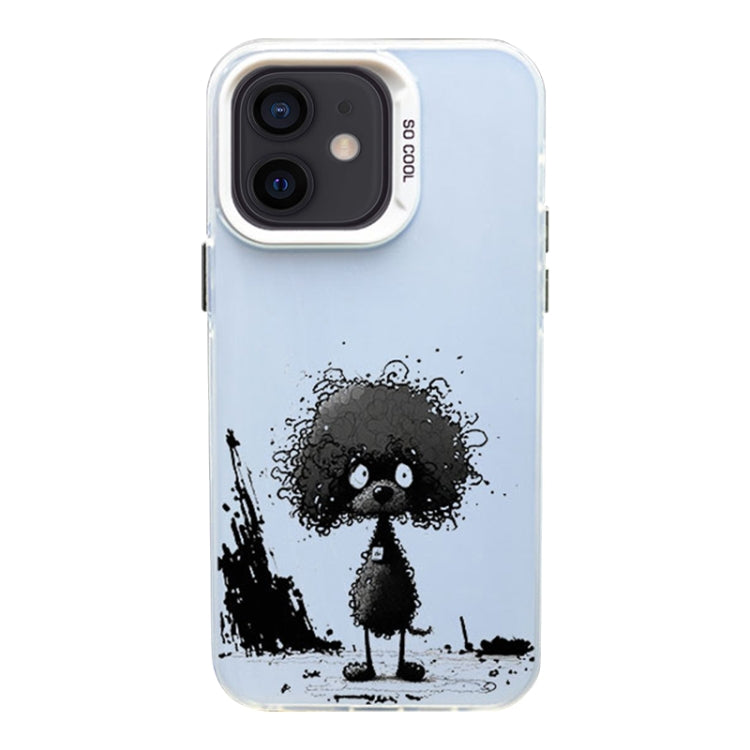 Color Ink Frosted PC+TPU Phone Case, For iPhone 12