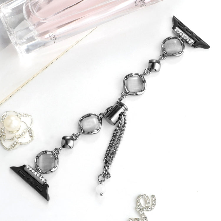 Shell Metal Chain Bracelet Watch Band, For Apple Watch SE 2023 44mm, For Apple Watch SE 2023 40mm, For Apple Watch Ultra 2 49mm, For Apple Watch Series 9 45mm, For Apple Watch Series 9 41mm, For Apple Watch Ultra 49mm