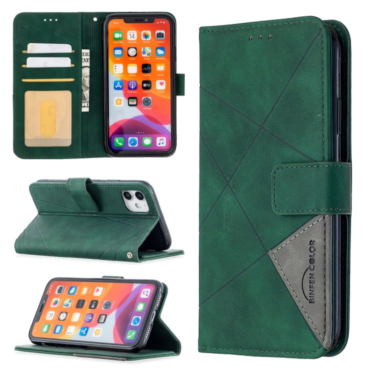 Rhombus Texture Magnetic Buckle Horizontal Flip Leather Case with Holder & Card Slots & Wallet & Photo Frame