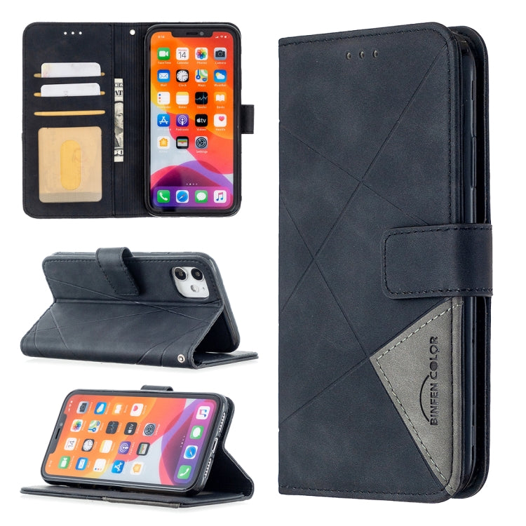Rhombus Texture Magnetic Buckle Horizontal Flip Leather Case with Holder & Card Slots & Wallet & Photo Frame