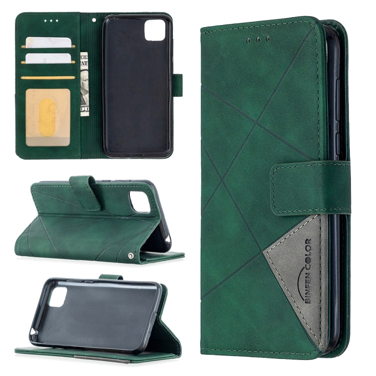 Rhombus Texture Magnetic Buckle Horizontal Flip Leather Case with Holder & Card Slots & Wallet & Photo Frame