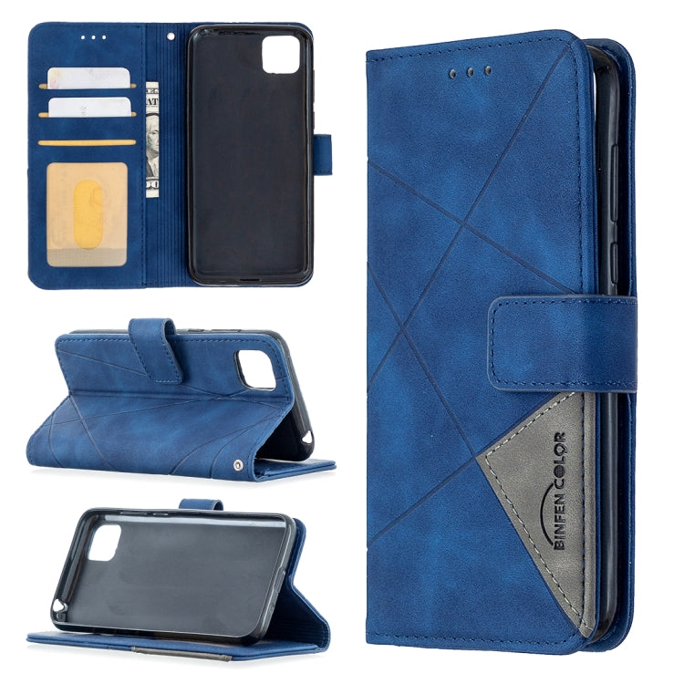 Rhombus Texture Magnetic Buckle Horizontal Flip Leather Case with Holder & Card Slots & Wallet & Photo Frame
