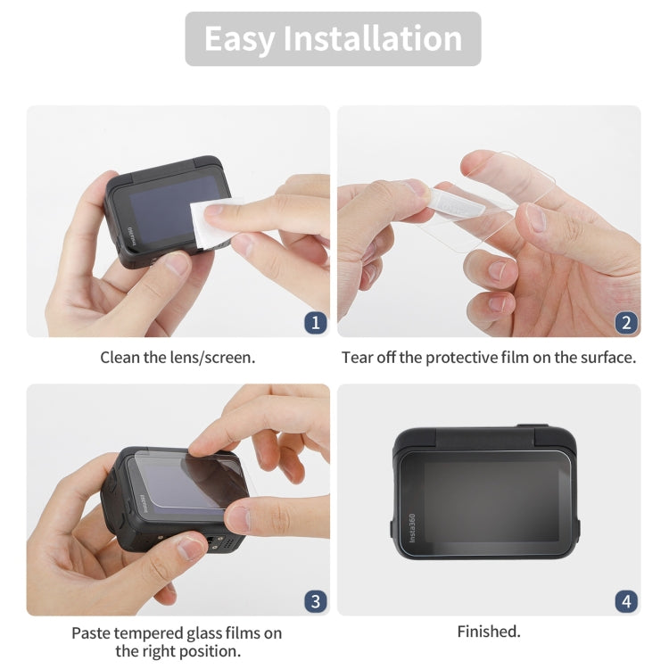 Sunnylife 3 in 1 Rear & Front Screen Lens Explosion proof Film, For Insta360 Ace Pro, For Insta360 Ace