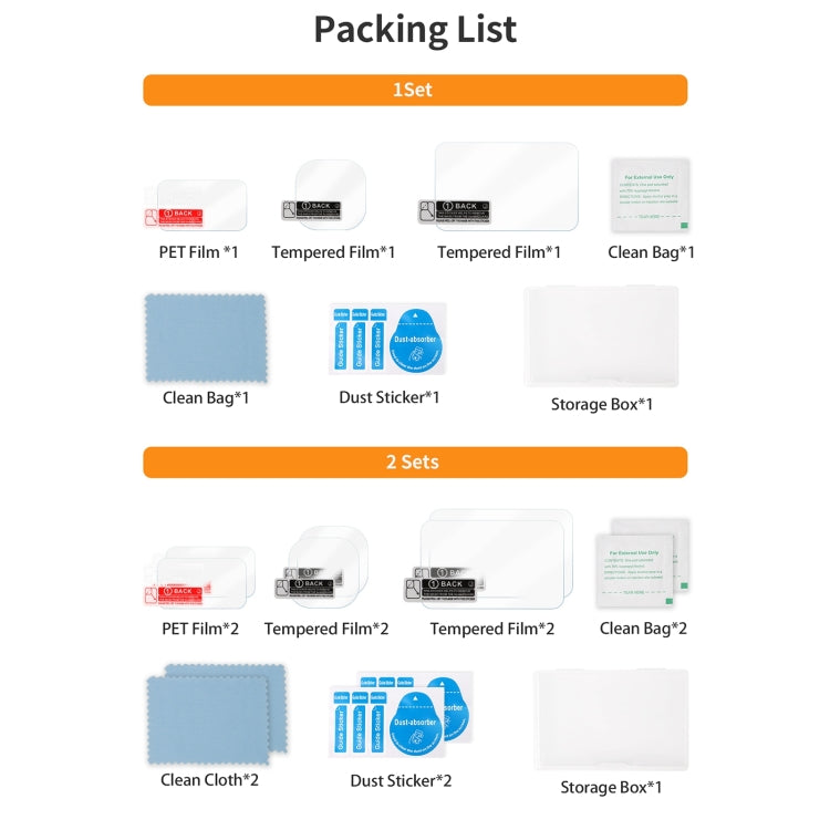 Sunnylife 3 in 1 Rear & Front Screen Lens Explosion proof Film, For Insta360 Ace Pro, For Insta360 Ace