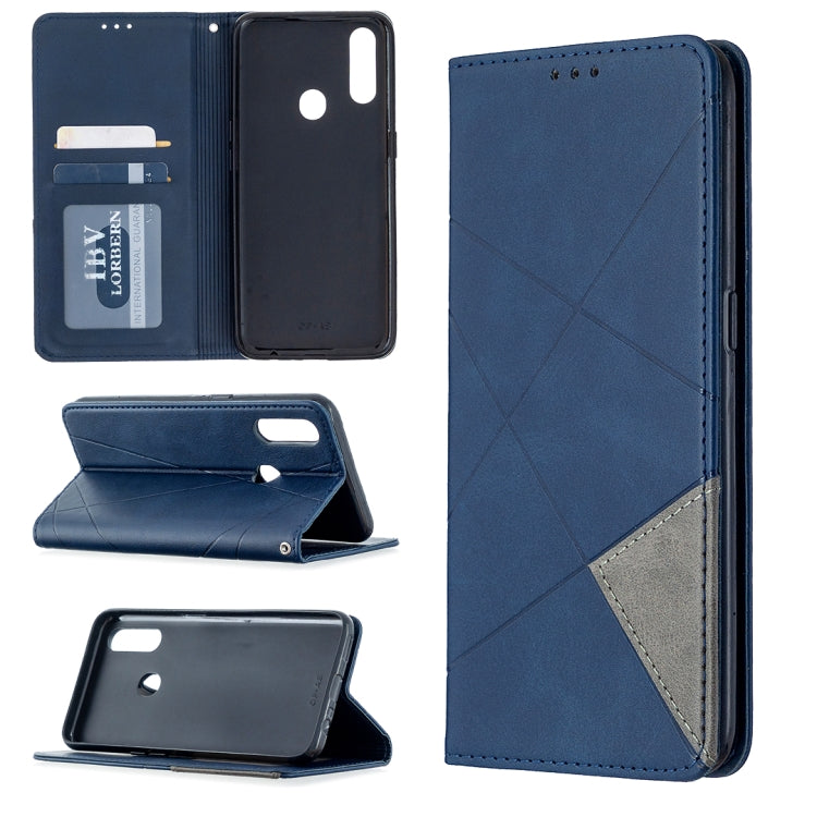 Rhombus Texture Horizontal Flip Magnetic Leather Case with Holder & Card Slots, For Oppo A5 (2020) / A9 (2020), For Oppo A72 / A52 / A92, For Oppo A31 (2020) / A81, For Samsung Galaxy A21s