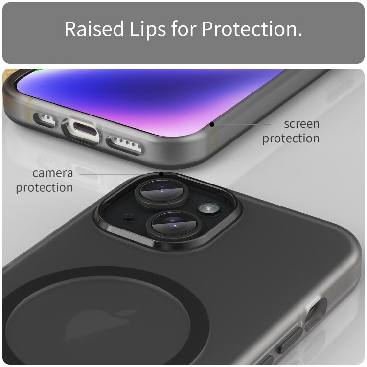 MagSafe Frosted Translucent TPU + PC Full Coverage Phone Case, For iPhone 15, For iPhone 14 Plus