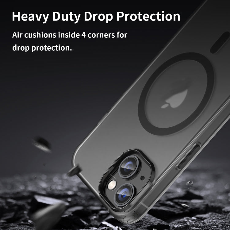 MagSafe Frosted Translucent TPU + PC Full Coverage Phone Case, For iPhone 15, For iPhone 14 Plus