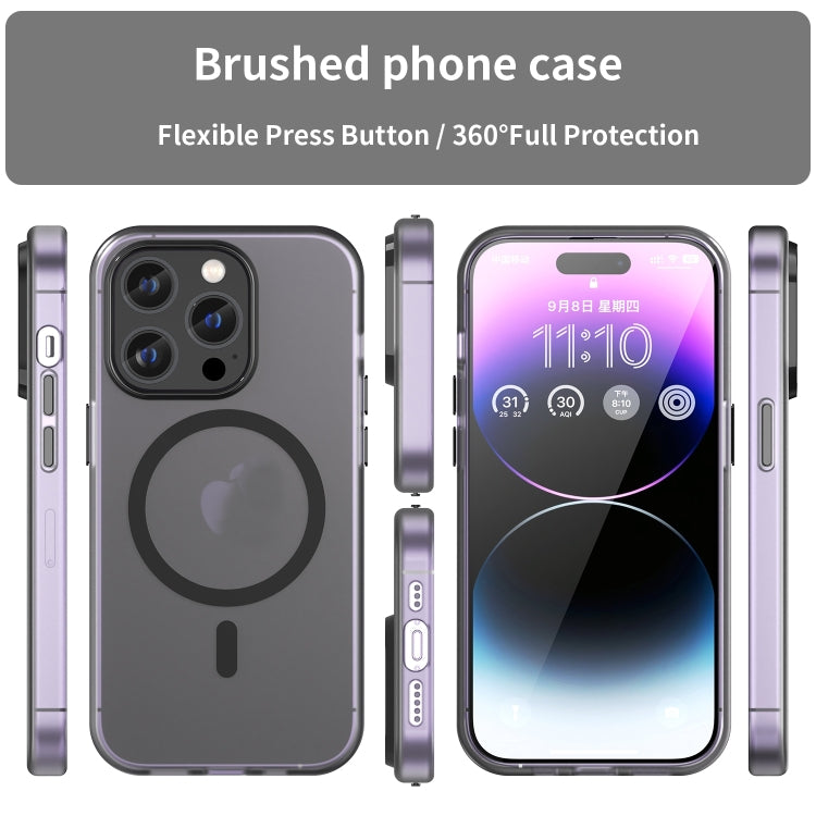 MagSafe Frosted Translucent TPU + PC Full Coverage Phone Case, For iPhone 16 Pro, For iPhone 16 Plus