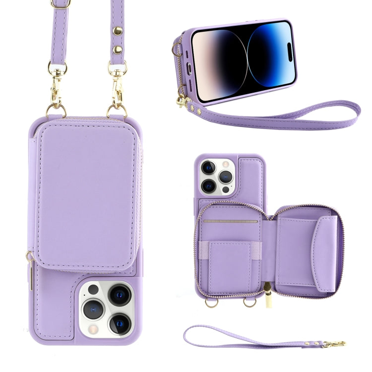 Multifunctional Zipper Wallet RFID Phone Leather Case, Series 5