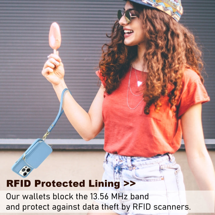 Multifunctional Zipper Wallet RFID Phone Leather Case, Series 5