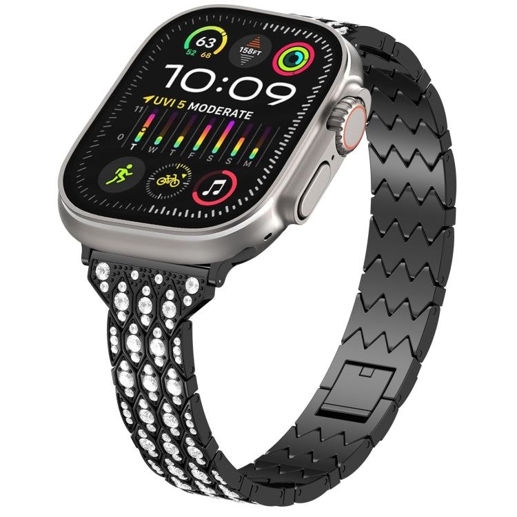 Devil Eye Diamond Bracelet Metal Watch Band, For Apple Watch SE 2023 44mm, For Apple Watch SE 2023 40mm, For Apple Watch Ultra 2 49mm, For Apple Watch Series 9 45mm, For Apple Watch Series 9 41mm, For Apple Watch Ultra 49mm