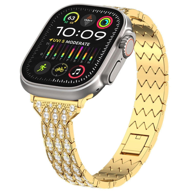 Devil Eye Diamond Bracelet Metal Watch Band, For Apple Watch SE 2023 44mm, For Apple Watch SE 2023 40mm, For Apple Watch Ultra 2 49mm, For Apple Watch Series 9 45mm, For Apple Watch Series 9 41mm, For Apple Watch Ultra 49mm