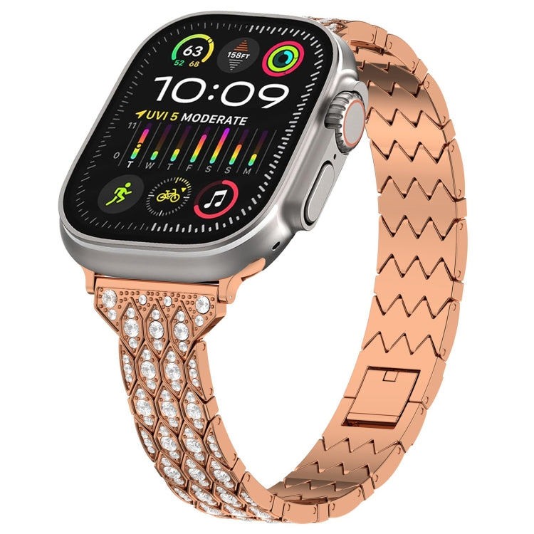 Devil Eye Diamond Bracelet Metal Watch Band, For Apple Watch SE 2023 44mm, For Apple Watch SE 2023 40mm, For Apple Watch Ultra 2 49mm, For Apple Watch Series 9 45mm, For Apple Watch Series 9 41mm, For Apple Watch Ultra 49mm