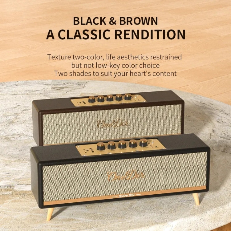 Oneder D8 Wireless Retro Dual Microphone Bluetooth Speaker