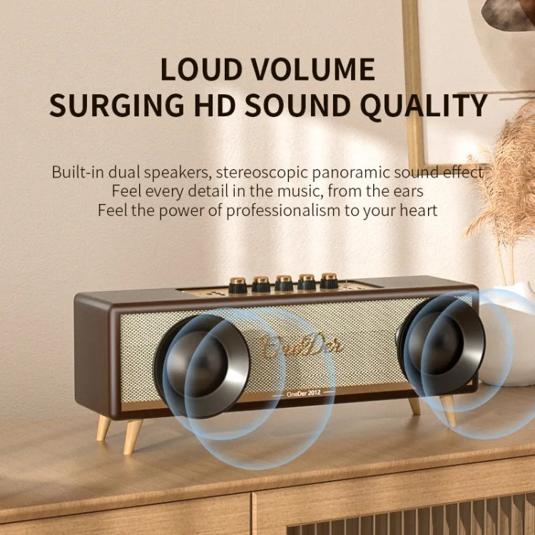 Oneder D8 Wireless Retro Dual Microphone Bluetooth Speaker