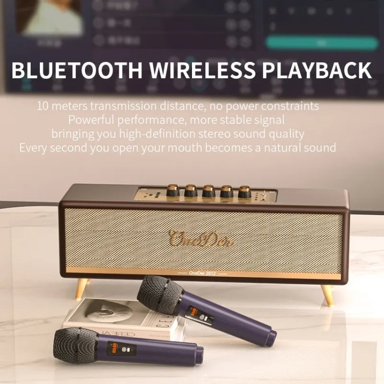 Oneder D8 Wireless Retro Dual Microphone Bluetooth Speaker