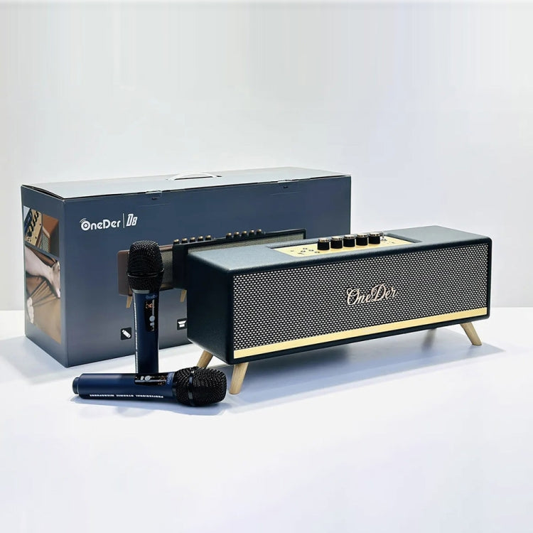 Oneder D8 Wireless Retro Dual Microphone Bluetooth Speaker