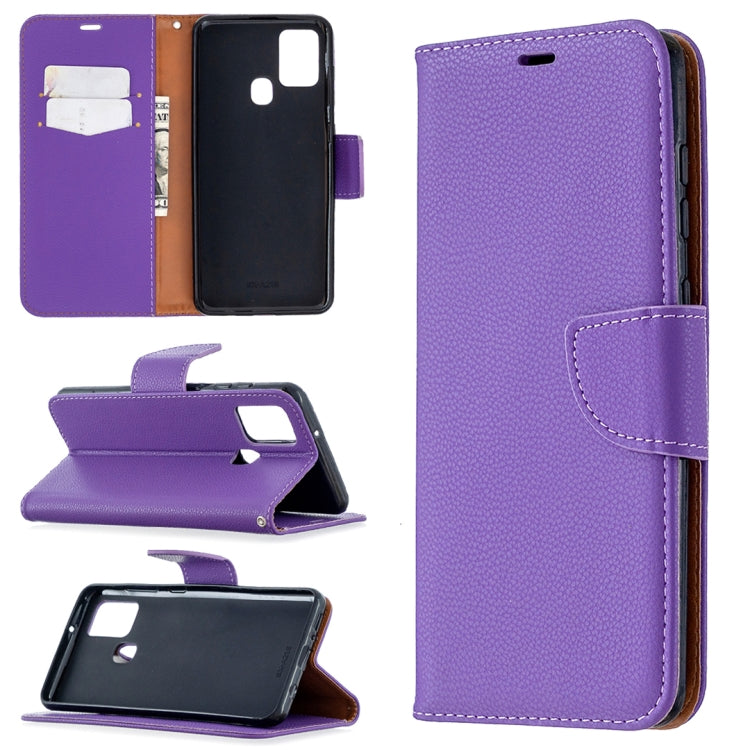 Pure Color Horizontal Flip PU Leather Case with Holder & Card Slots & Wallet & Lanyard, For Samsung Galaxy A21s