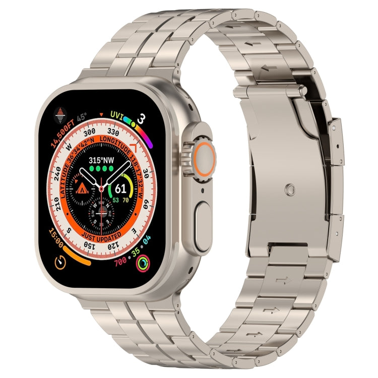 Tortoise Buckle Titanium Steel Watch Band, For Apple Watch SE 2023 44mm, For Apple Watch SE 2023 40mm, For Apple Watch Ultra 2 49mm, For Apple Watch Series 9 45mm, For Apple Watch Series 9 41mm, For Apple Watch Ultra 49mm