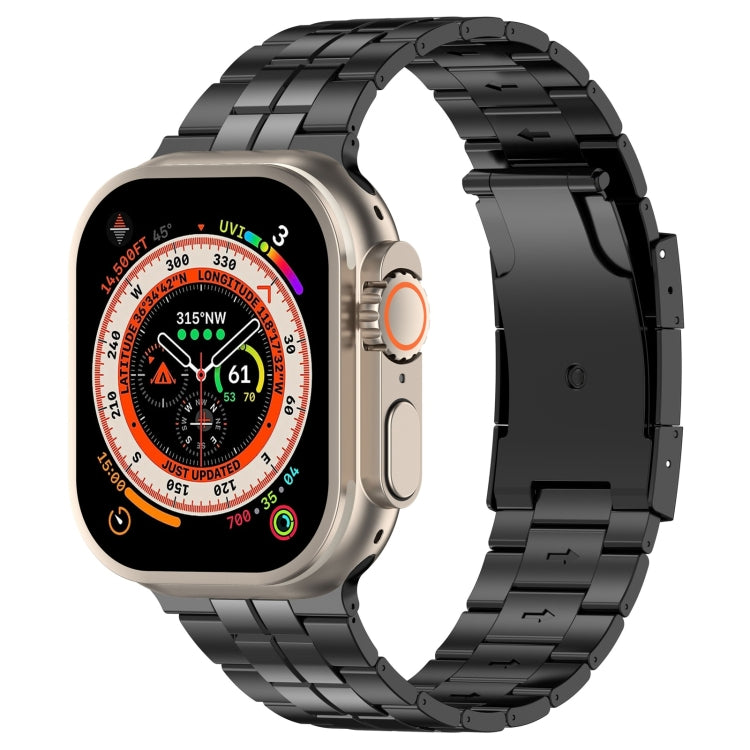 Tortoise Buckle Titanium Steel Watch Band, For Apple Watch SE 2023 44mm, For Apple Watch SE 2023 40mm, For Apple Watch Ultra 2 49mm, For Apple Watch Series 9 45mm, For Apple Watch Series 9 41mm, For Apple Watch Ultra 49mm