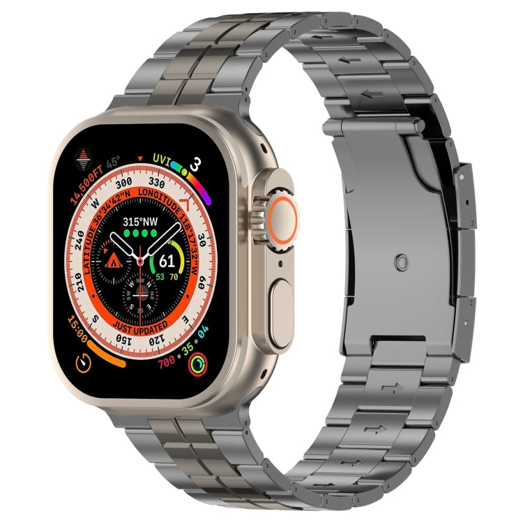 Tortoise Buckle Titanium Steel Watch Band, For Apple Watch SE 2023 44mm, For Apple Watch SE 2023 40mm, For Apple Watch Ultra 2 49mm, For Apple Watch Series 9 45mm, For Apple Watch Series 9 41mm, For Apple Watch Ultra 49mm