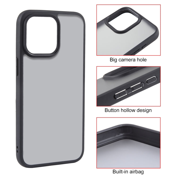 Big Pore Matte Black TPU + PC Phone Case, For iPhone 15 Pro Max, For iPhone 15 Pro, For iPhone 15 Plus, For iPhone 15