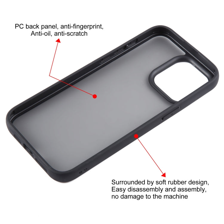 Big Pore Matte Black TPU + PC Phone Case, For iPhone 15 Pro Max, For iPhone 15 Pro, For iPhone 15 Plus, For iPhone 15